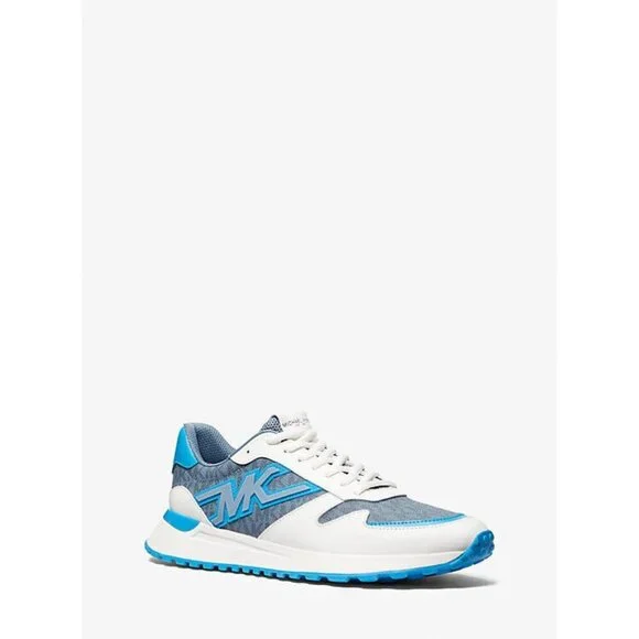 Michael kors Sneaker Men's Size 12 Dax Logo and Leather Trainer Round Toe - Picture 3 of 5